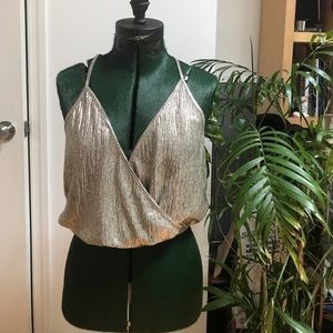 Zara shimmer top